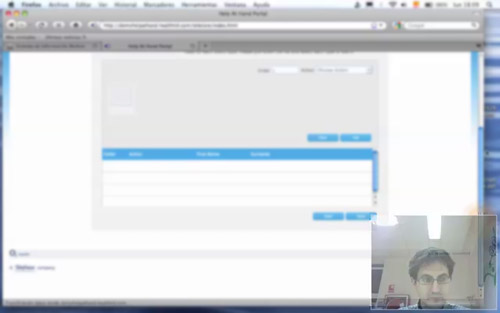 blurred screen capture of another usability testing on O2 Health pilot project