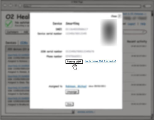 blurred Balsamiq wireframe with an action button, showing a link with extended help on the results of the action