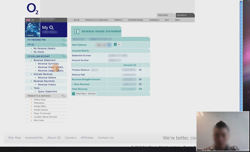 screen capture of a male customer using Partner Portal, captured with Silverback
