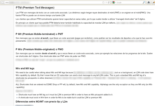 screen capture of Partner Portal's wiki, showing different PTM products' definitions